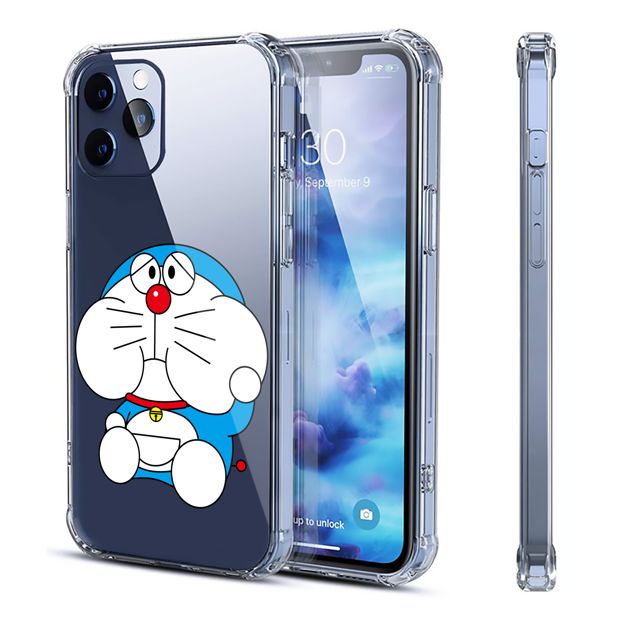 （画像用） ドラえもん Doraemon 【iPhone 12シリーズ対応】透明スマホケース（クリアソフトケース）